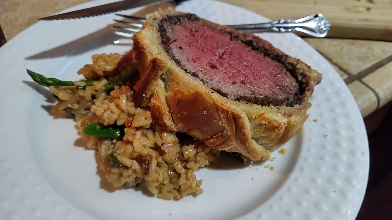 Gordons Dream Wellington with Risotto